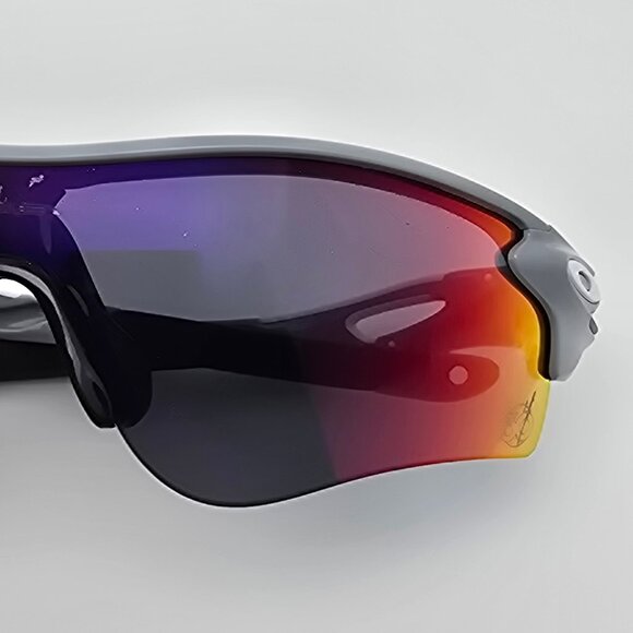 Oakley OO9181-29 RadarLock Path Fog Black Iridium Frame +Red Iridium Sunglasses - Picture 13 of 16